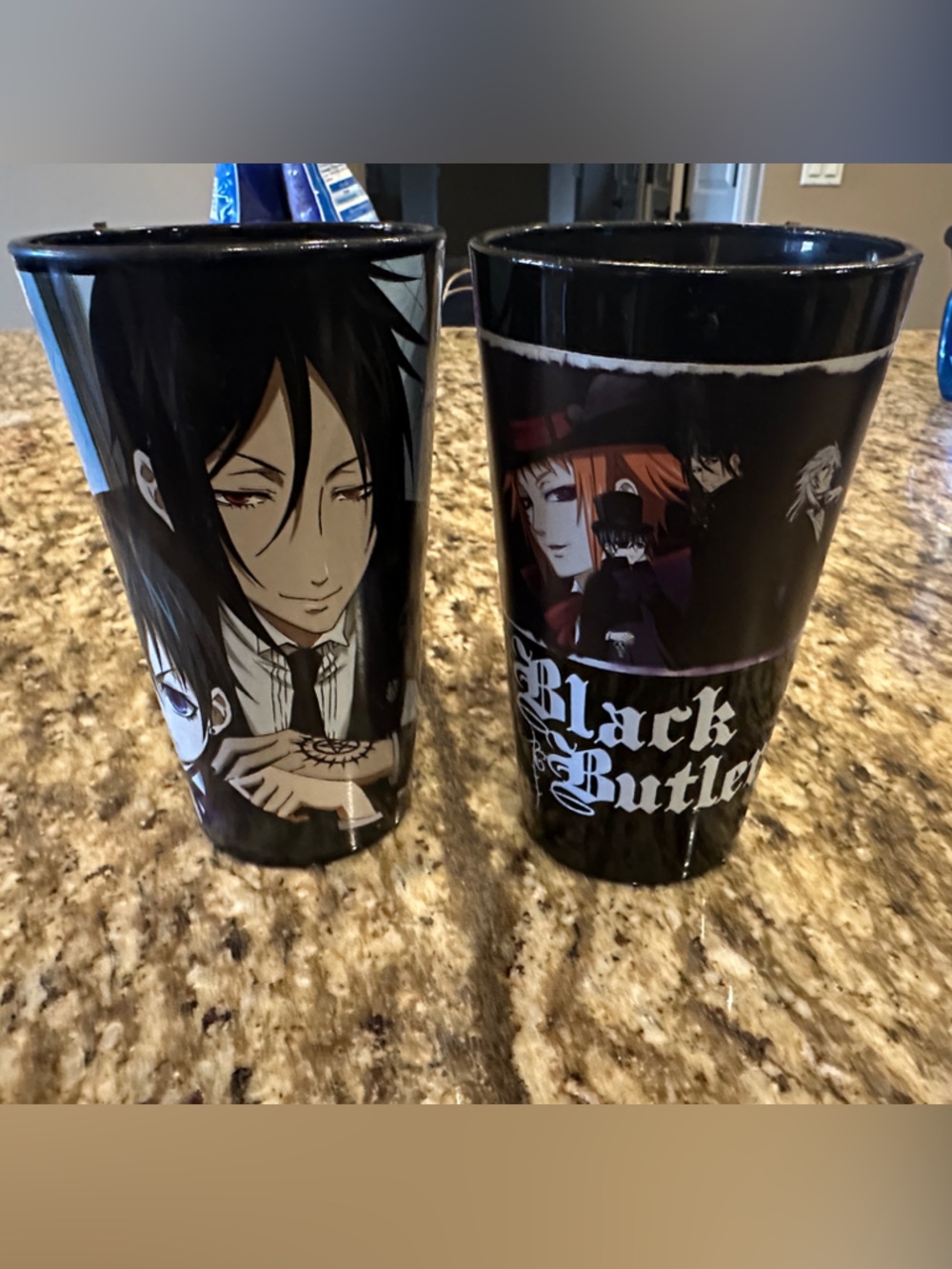 Anime Character Glasses Tumbler Cup Set - Black Butler